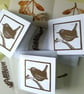 Linocut Wren gift cards - Image 2