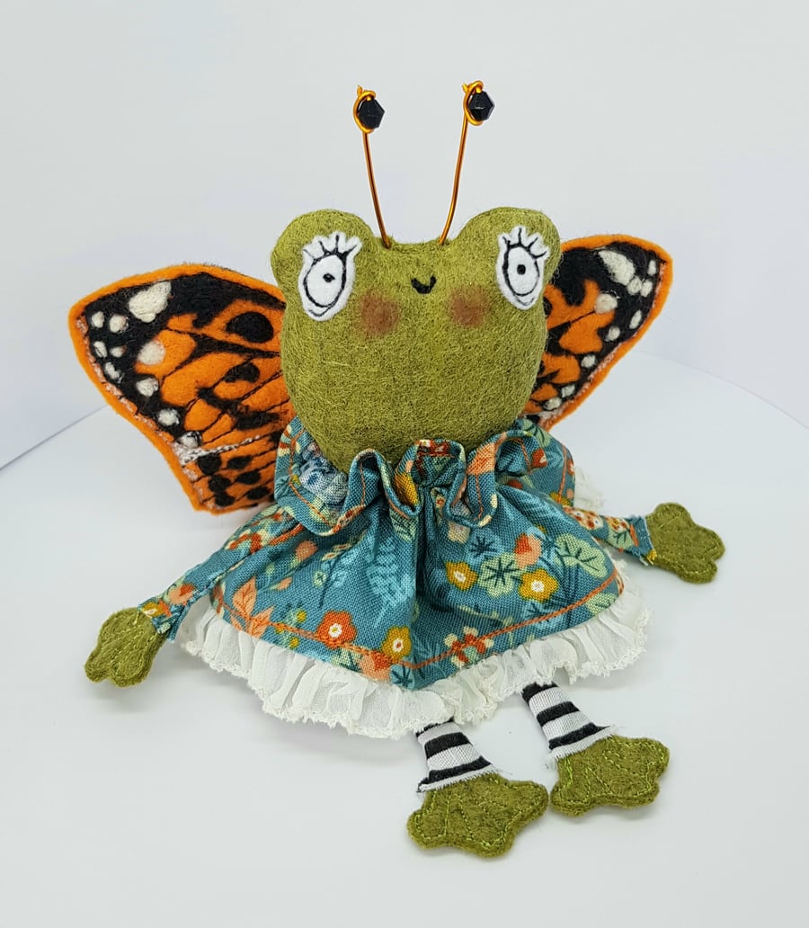 Flutter Frog Art Doll