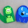 Set of Dinosaur Finger Puppets