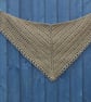 Pretty triangular lace shawl in green pure wool - design A516 - Image 8