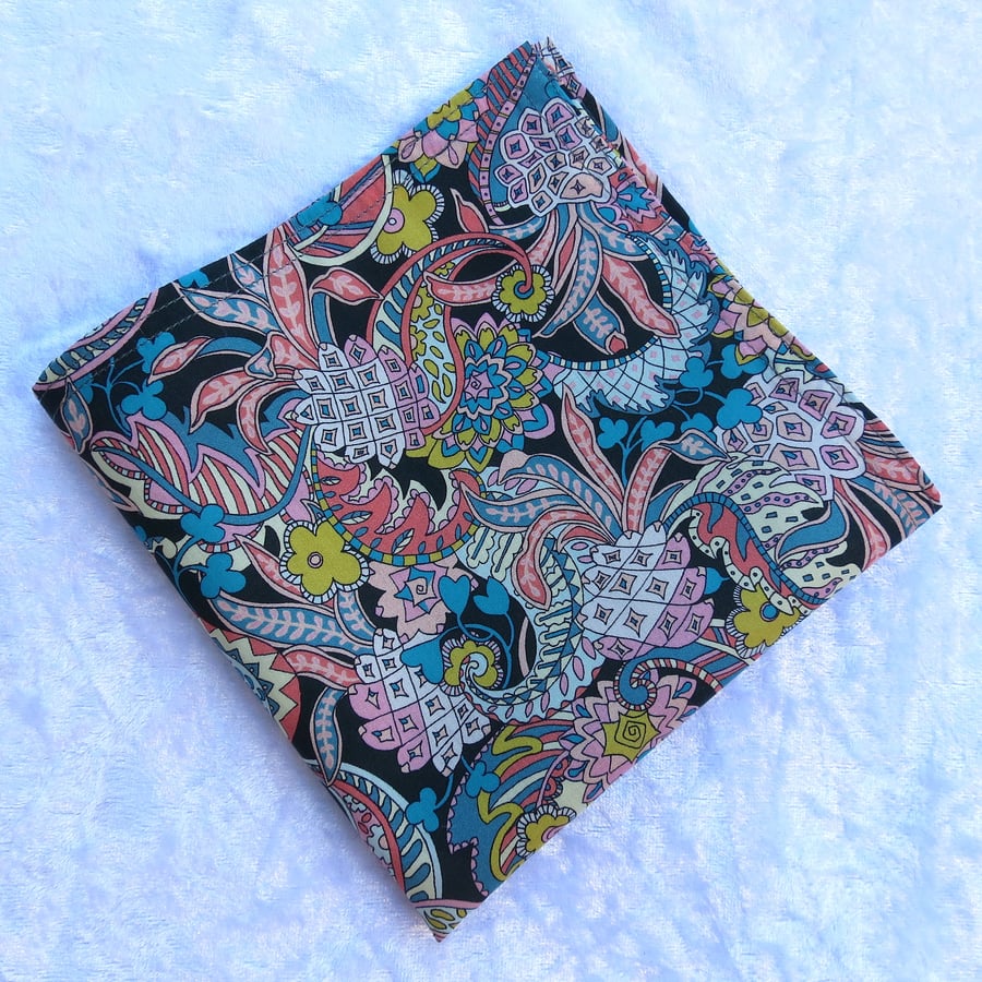 Gents handkerchief.  Made from Liberty Lawn.  Pineapple Paisley.