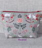 Make up bag, zipped pouch, rabbits, mushrooms - Image 7