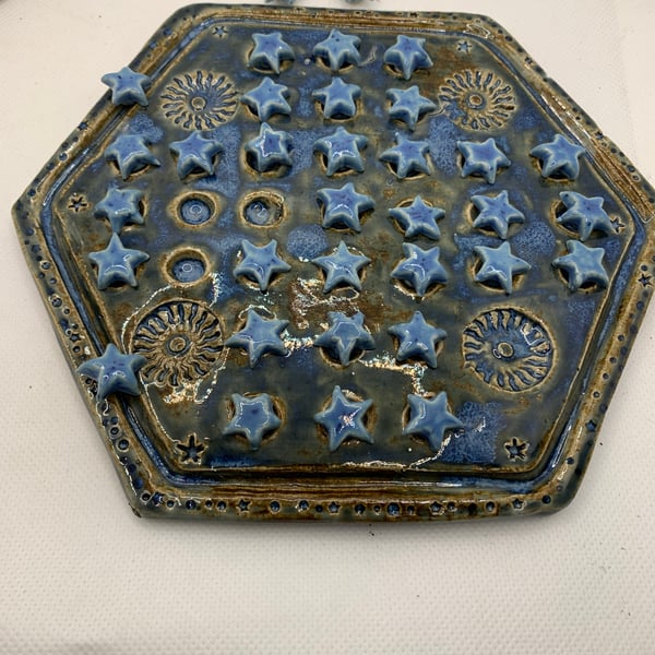 Celestial themed ceramic solitaire game 