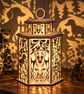 Dachshund Shadow Lantern – Handmade Wooden Dog Light