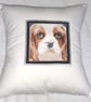King Charles Spaniel Puppy Portrait cushion - Image 1