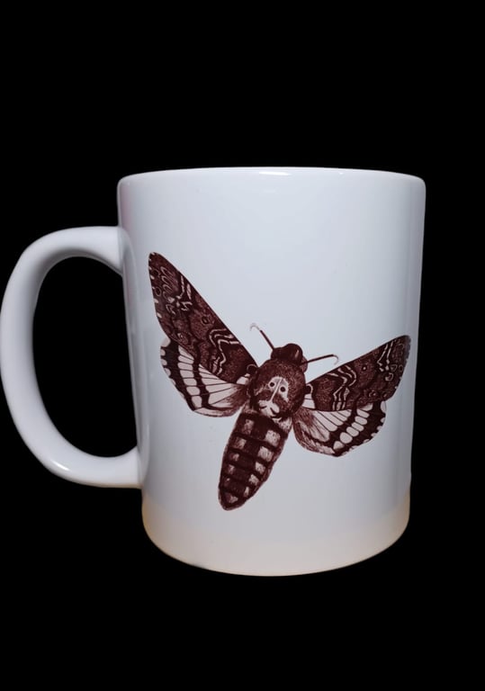 Deaths Head Hawkmoth Moth Mug 11oz for Bugs insects Nature nerd Wildlife lover