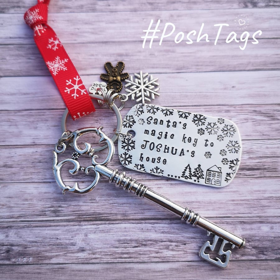 Santa's magic key - personalised magical key for Christmas with gift box Poshtag