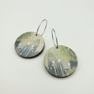 Small winter christmas snowy earrings