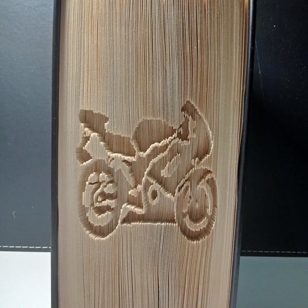 Motorcycle, Motorbike, CUT & FOLD Book Folding Pattern - EMAILED PDF PATTERN