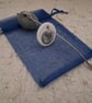 Pebble keyring with an ammonite fossil image - Image 3