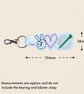 Golf Keyring - Peace Love Golf Bag Charm - Image 5
