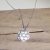  Handmade Sterling Silver and Copper Flower Pendant Without Chain - RESERVED