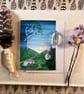 Ostara Magical Greetings Card (Pagan,Wiccan,Moon,Hare, Easter)