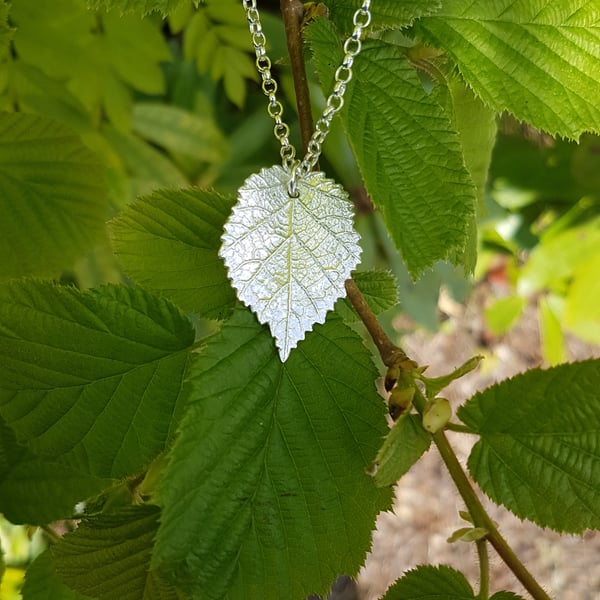 Hazel Leaf Necklace large