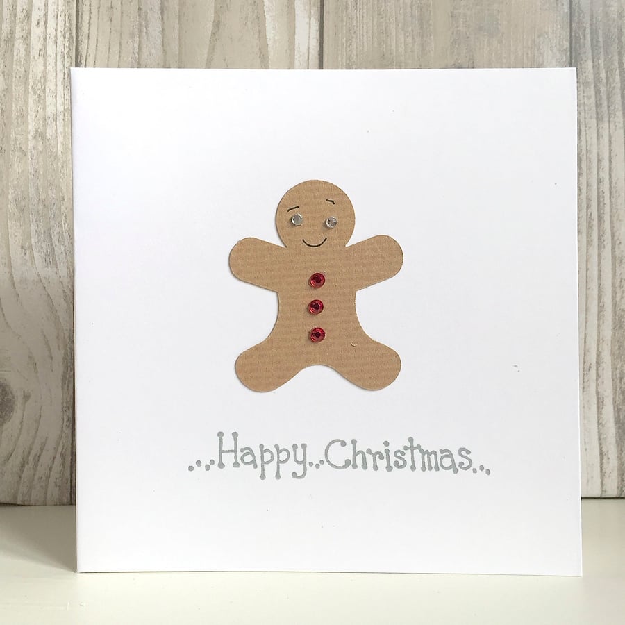 Christmas card gingerbread men - fun gingerbread man Christmas card