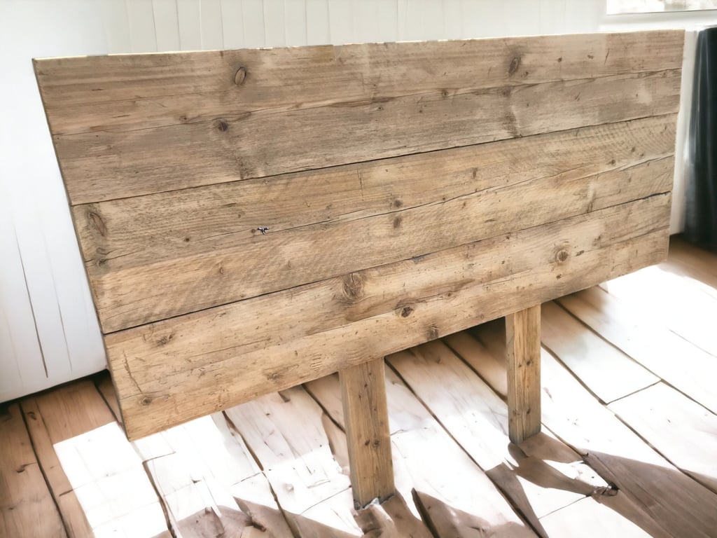 Head Board Using Reclaimed Environmentally Friendly Scaffold Boards Single Doubl