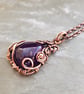 Amethyst and Copper Gothic Necklace - Image 2