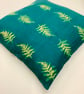 Green Small Fern linen cushion cover - Image 2