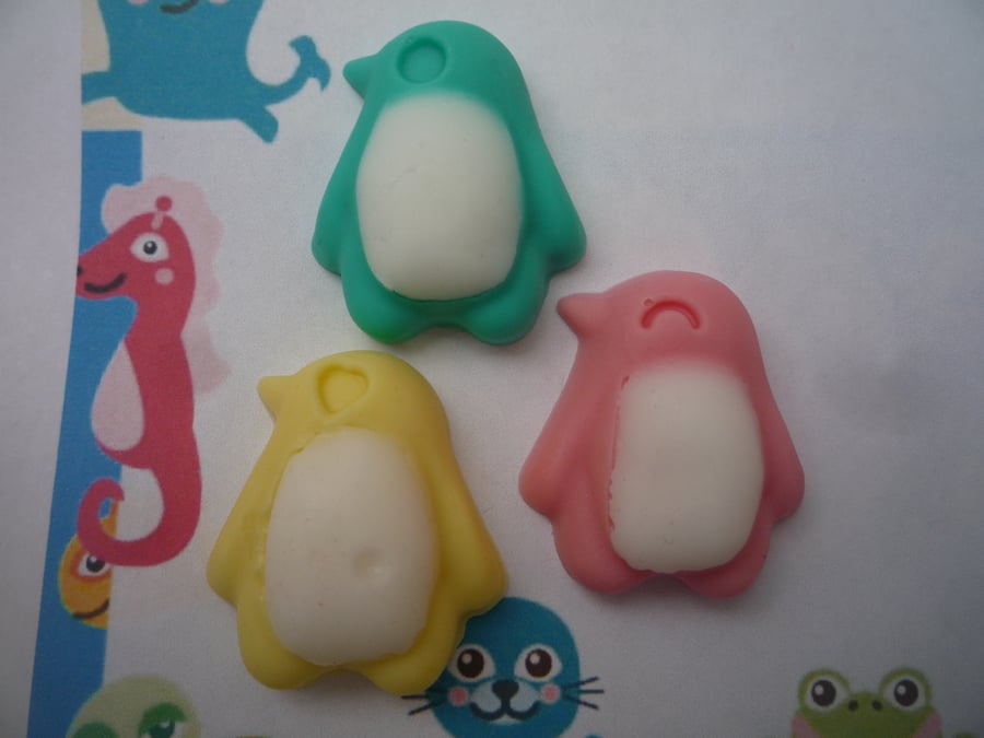 penguin shaped soaps x 4