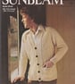 Vintage Knitting Pattern 185: SUNBEAM, Man’s Aran Patterned Cardigan - Image 1