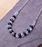  Navy necklace - Blue goldstone necklace with twinkle beads - Image 6