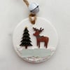 Sale-Christmas tree decoration with Cornwall sea glass 