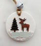 Sale-Christmas tree decoration with Cornwall sea glass 