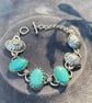 OOAK Silver and turquoise bracelet
