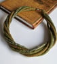 The Chunky Twist: felted cord necklace in shades of olive - Image 2