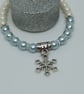 Two tone Snowflake charm bracelet - Image 7