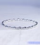 Bracelet sterling silver beaded handmade stretchy stacking dainty - Image 10