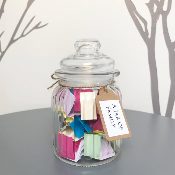 A Jar of Family Quotes - Remind family how special they are - Handmade Quote Jar