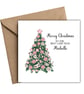 Eye Lash Technician Christmas Tree Merry Christmas Card - Image 1