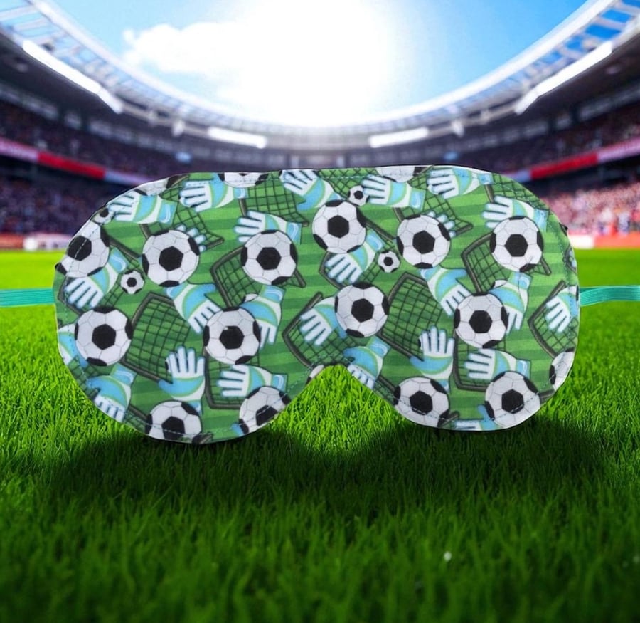 Children's Sleep Masks, Sporty Football Themes, Adjustable Blackout.