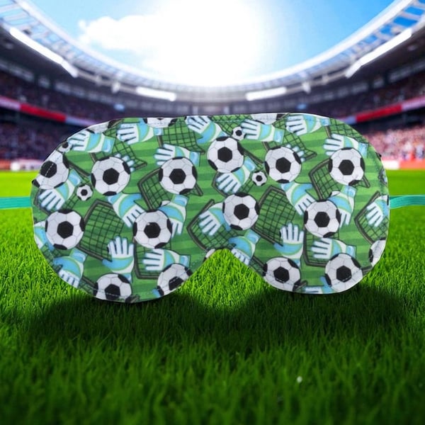 Children's Sleep Masks, Sporty Football Themes, Adjustable Blackout.