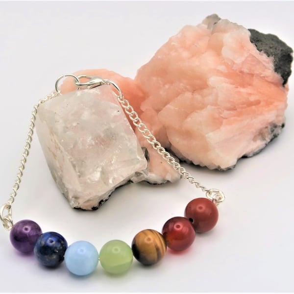 Gemstone Chakra Bracelet.  Free P&P in UK.