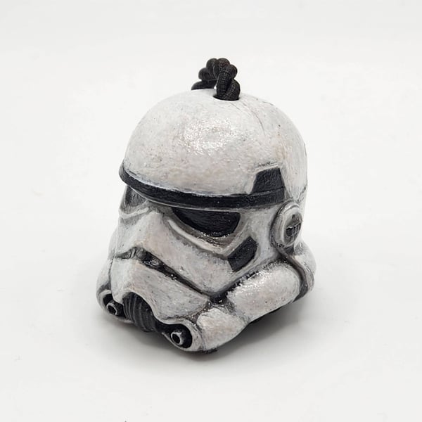 Storm Trooper Helmet Rear View Mirror Charm 3D Printed Hand-Painted Car Accessor