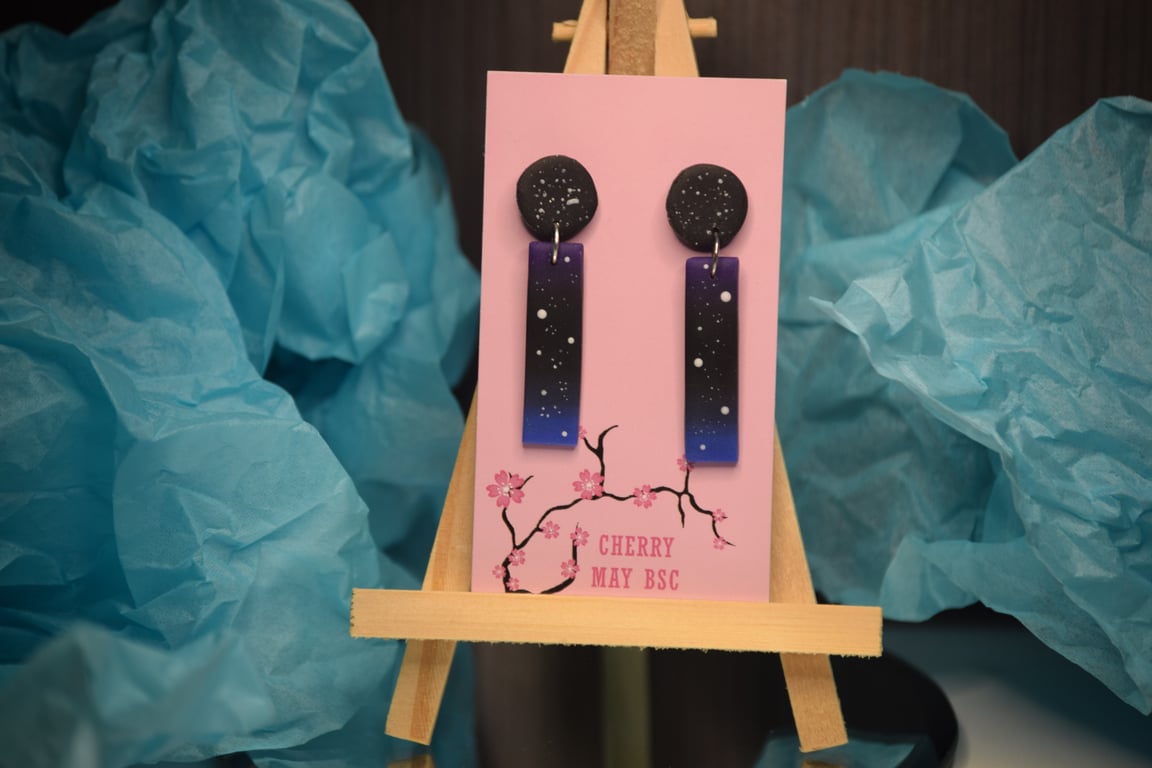 Galaxy dangle earrings