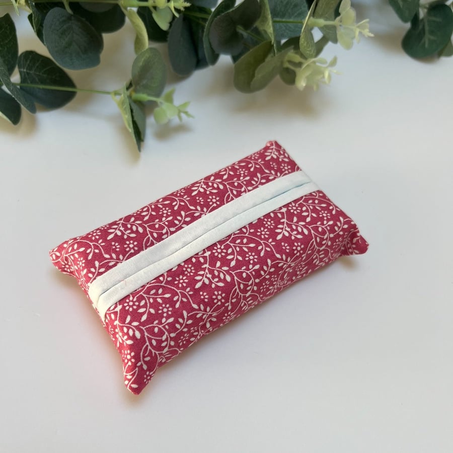 Tissue Holder: Pink Sprig