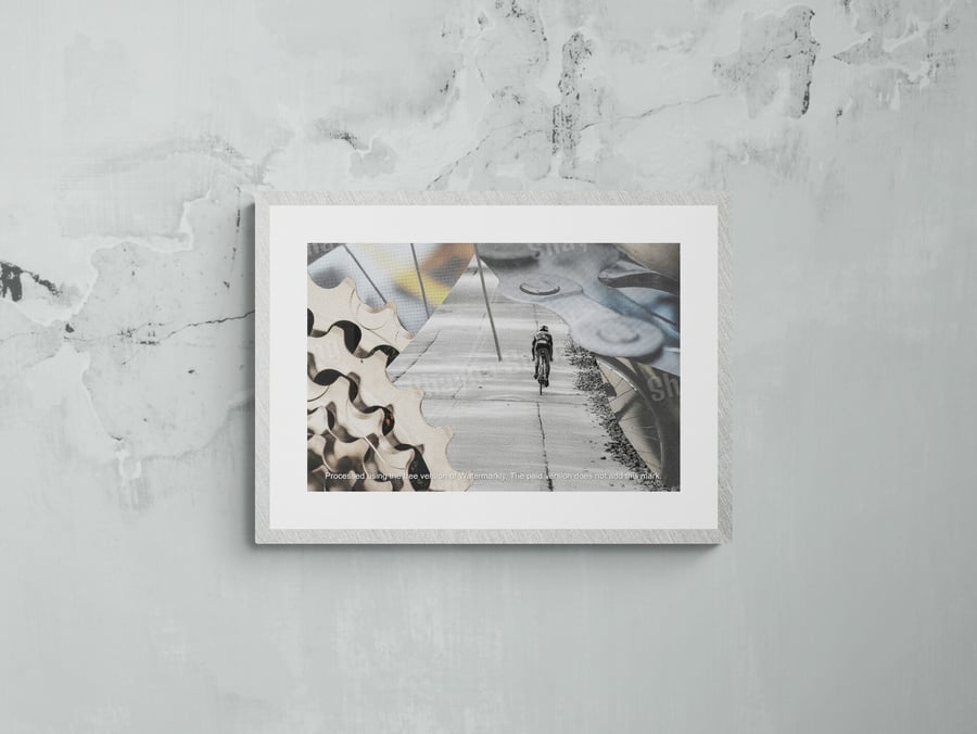 'Ride' print of handmade collage