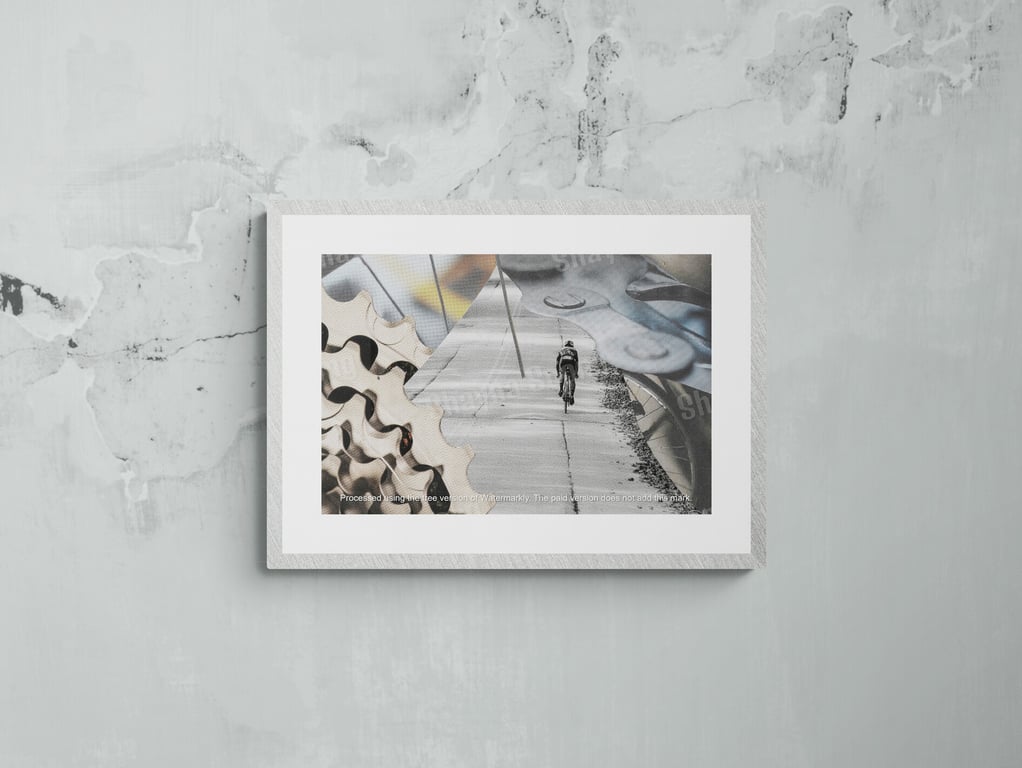 'Ride' print of handmade collage