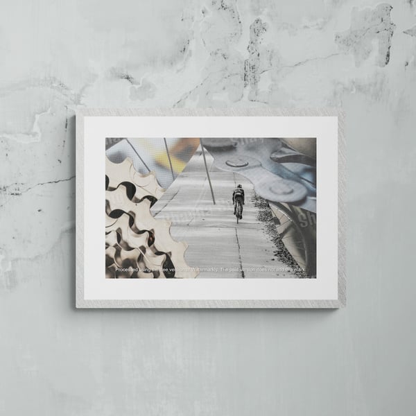 'Ride' print of handmade collage