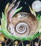 Whimsical Original Mother Earth Woodland Whimsical Rabbit Hare Watercolour Art