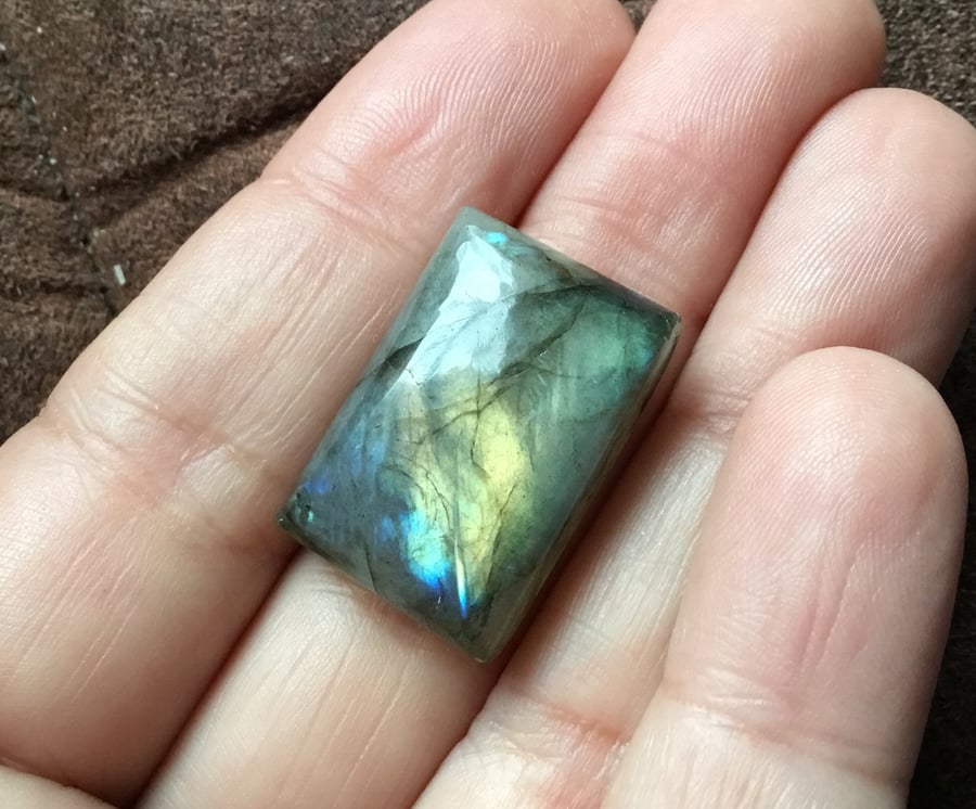 Lovely Rectangular Labradorite Cabochon for Jewellery Designers.