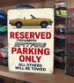 Triumph Spitfire Reserved Parking Metal Sign Plaque Garage Gift Wall Decor 