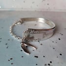 Handmade silver plated vintage spoon bracelet. 