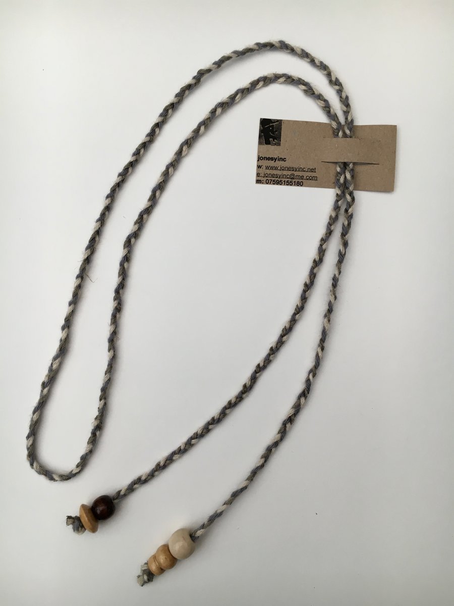 Hand-plaited wrap necklace (number 8)