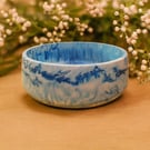 Jesmonite Eco-resin Bowl - Blue & White Marble