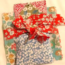70 Liberty Fabric Scraps - Mix Size Squares and Tiny Piece Assort FREE UK POST