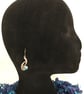Azure Double Curve Drop Earrings - Image 3